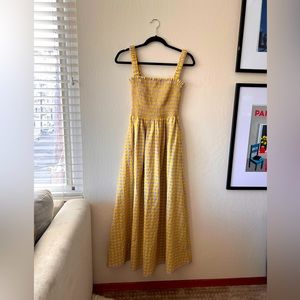 Checkered Midi Dress with Pockets